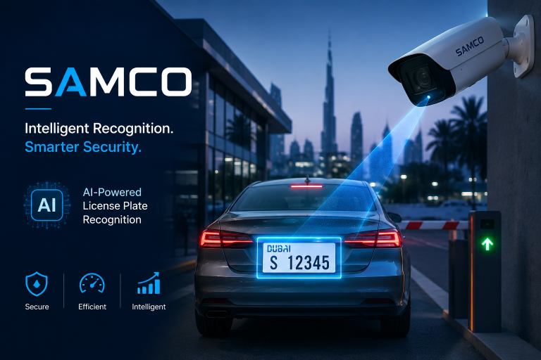 AI License Plate Recognition (LPR) solution by Samco for automated vehicle access control and CCTV video analytics