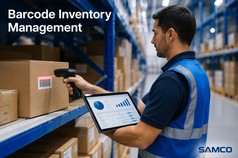 Barcode inventory management in action