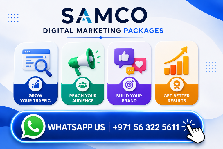 Digital Marketing Packages 15 August 15th, 2026 Digital Marketing Packages Dubai by SAMCO for SEO, Google Ads and social media marketing
