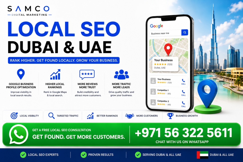 Local SEO 15 August 20th, 2026 Local SEO Dubai services to improve Google Maps and local search visibility
