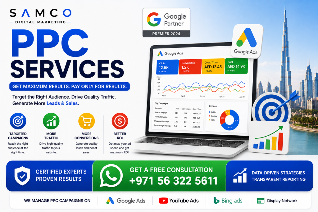 PPC agency in Dubai managing Google Ads campaigns for lead generation