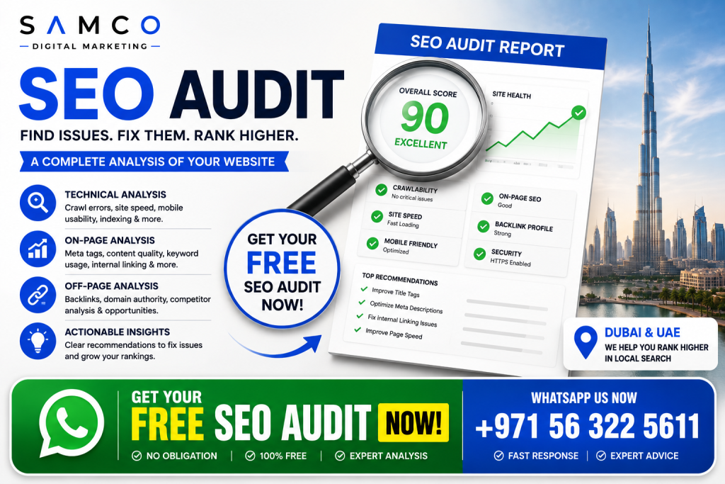 SEO Audit 15 August 20th, 2026 SEO Audit Dubai services to identify technical issues and improve website search rankings