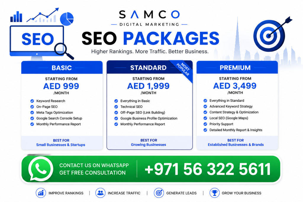 SEO Packages Dubai for businesses seeking professional SEO services